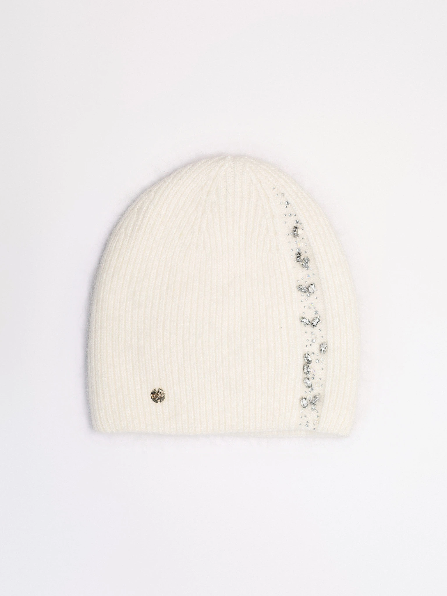 Шапка-бини двойная со стразами в ассортименте